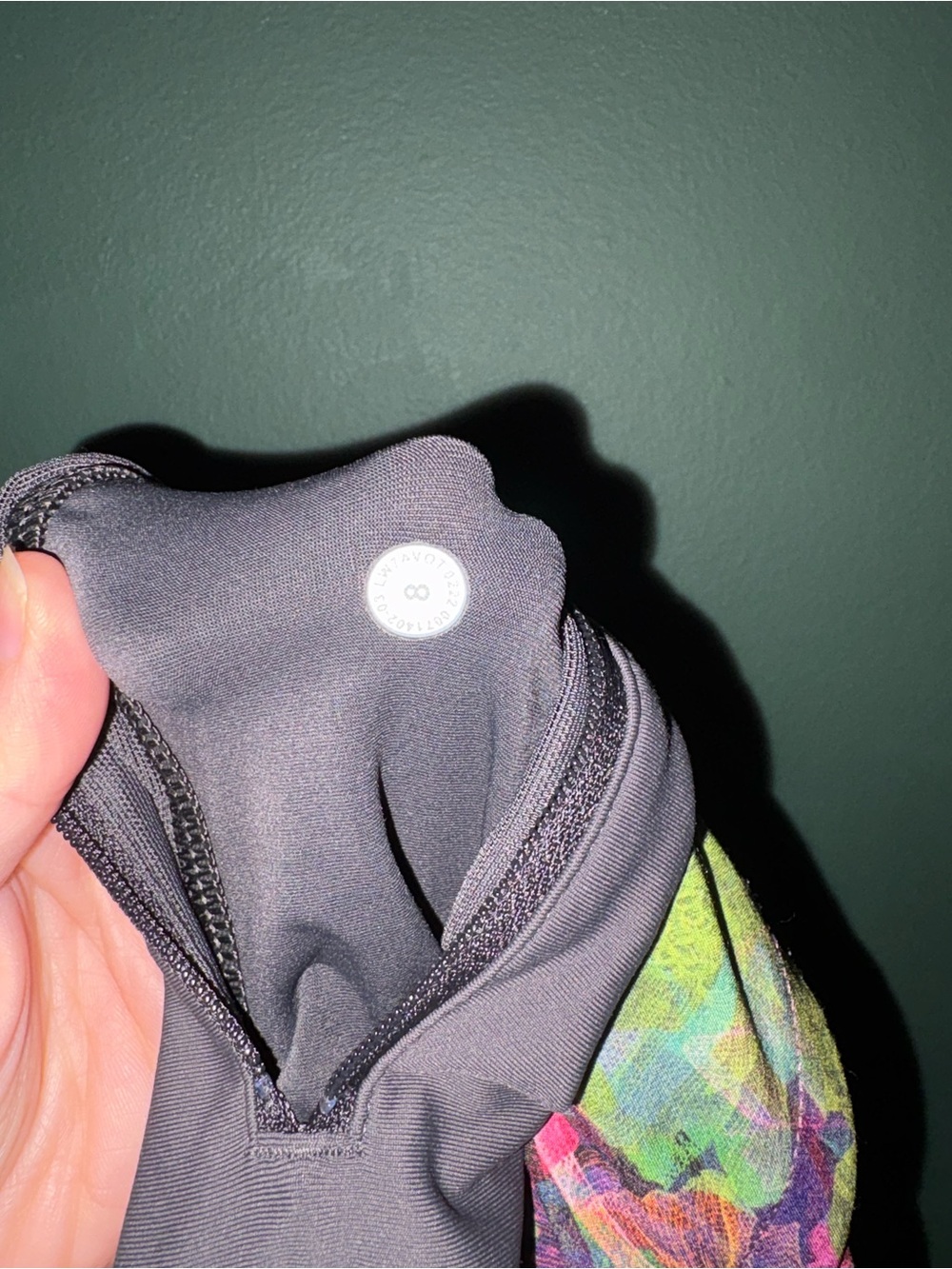 Lululemon Speed Up Mid-Rise Lined Short 4"-Vivid Floral Tone Multi / Graphite Gr - Picture 5 of 5